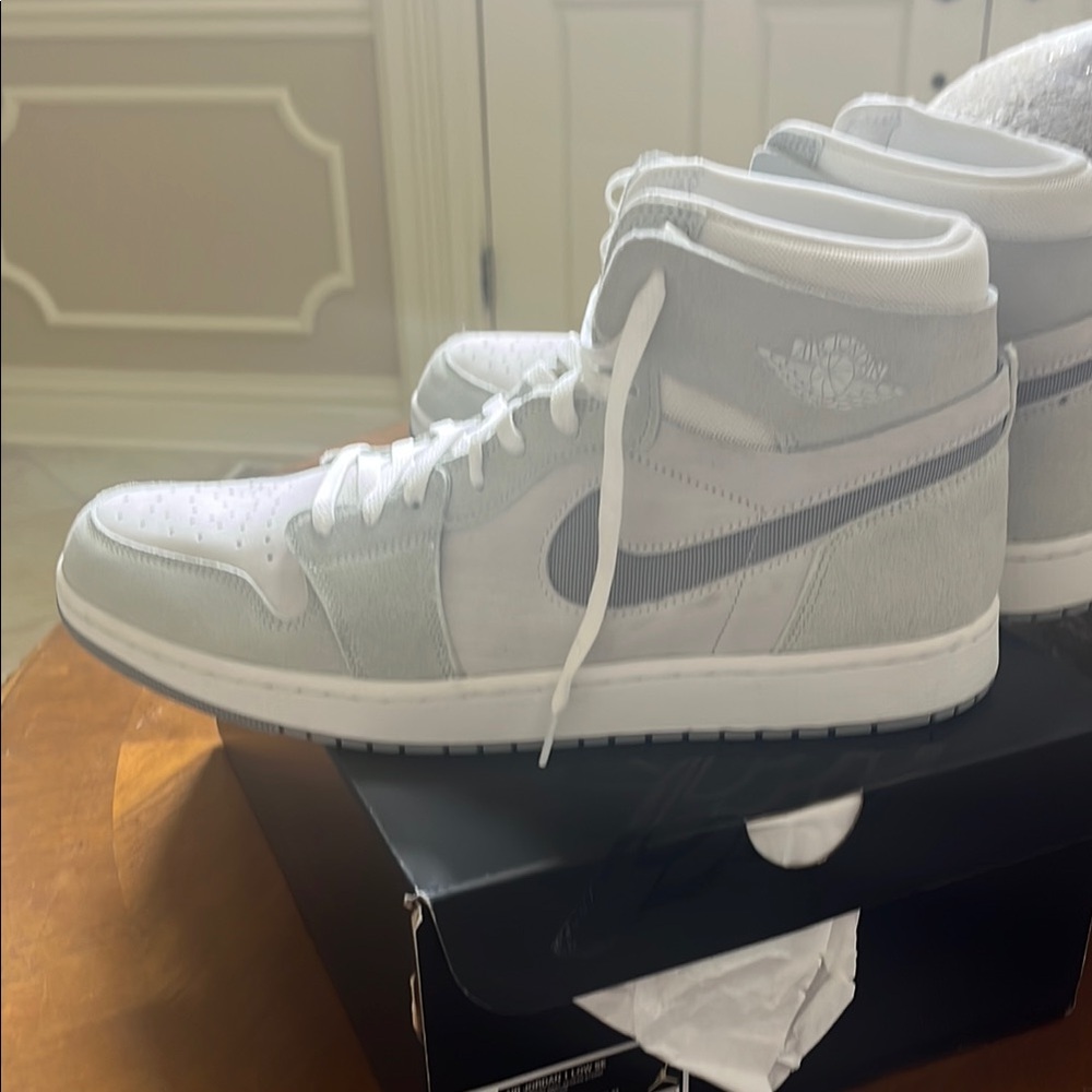 Jordan White Sneakers Iconic High-Top Design